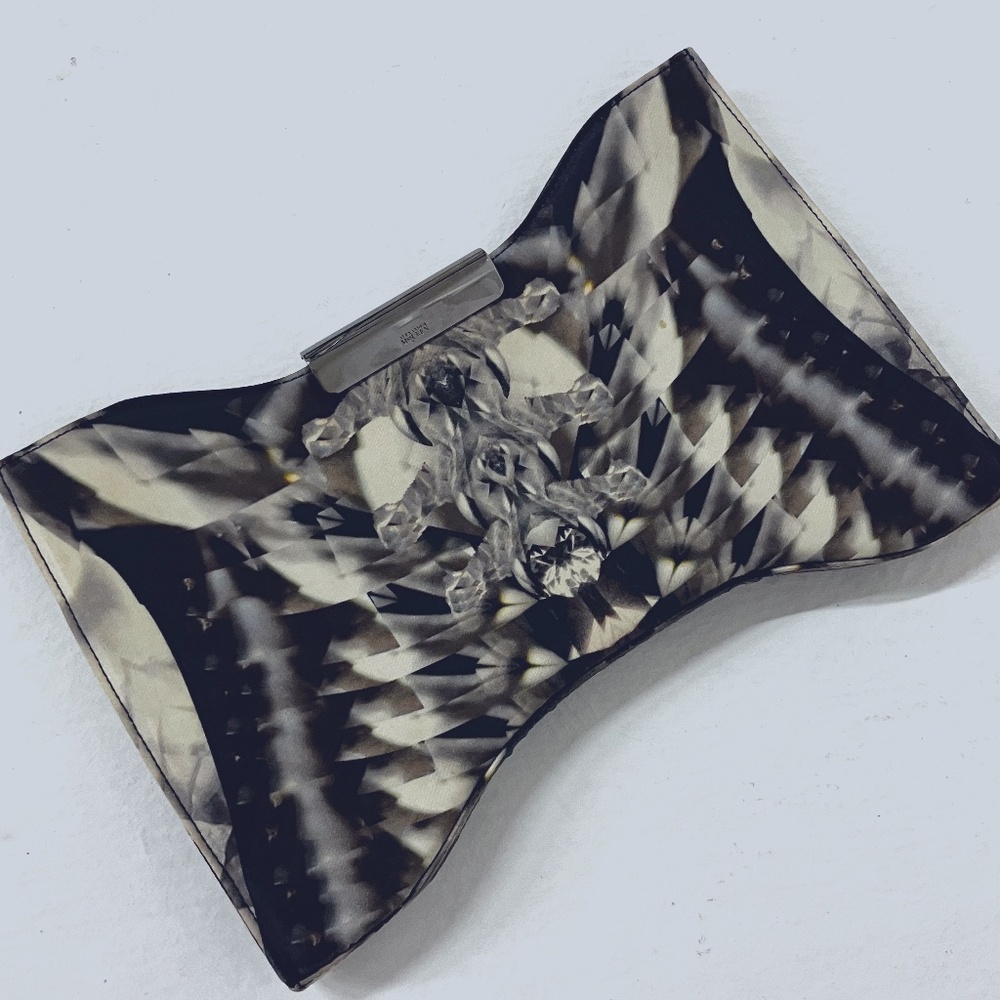 Alexander McQueen S/S 2009 Skeleton Kaleidoscope Print Clutch Bag****